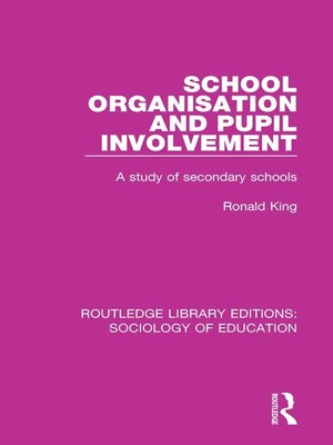 cover image of School Organisation and Pupil Involvement